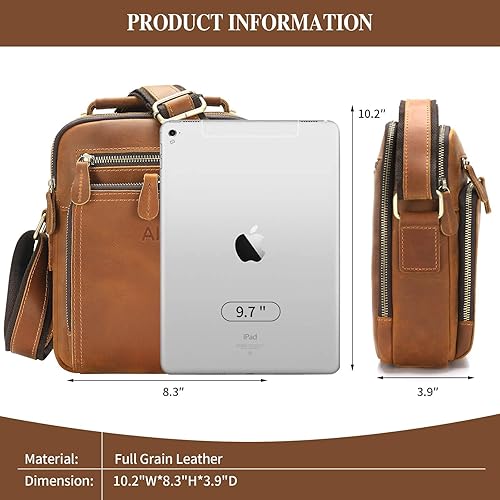 Miniatura 2 de Bolso cruzado de cuero para hombre, bolso de mensajero para hombre, bolso pequeño para maletín para hombres, bolsa de oficina, bolsa de mano para