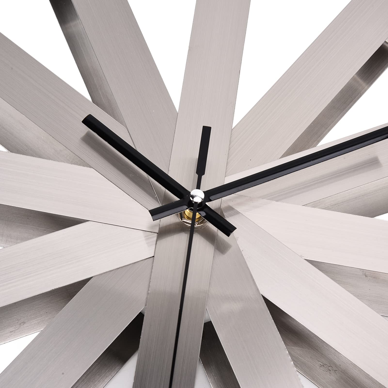 Agatige Ribbon Moderne Wanduhr, 30 cm, geräuschlose Hängeuhr, Durchbrochene Edelstahl-Wanduhr, gut lesbar, für Schlafzimmer, Wohnzimmer, Büro und Schlafzimmer