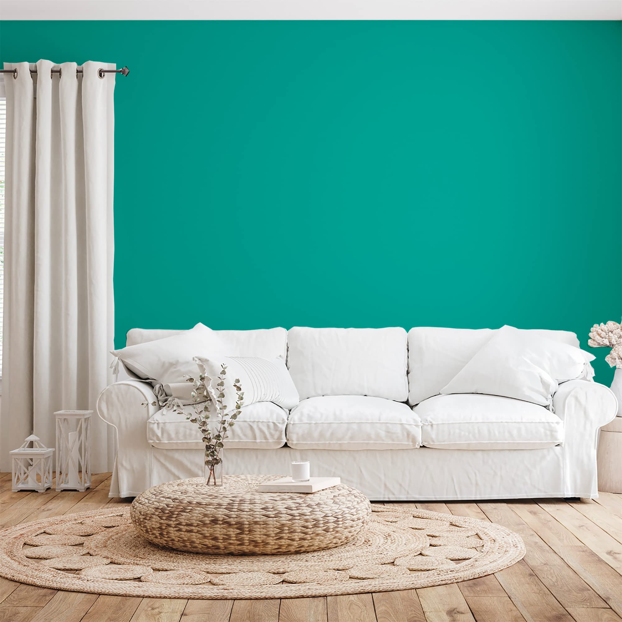 PINTURA natural ecológica aspecto satinado Natura – Tassili – pared interior – 33 colores – 1 l – 18 M², verde