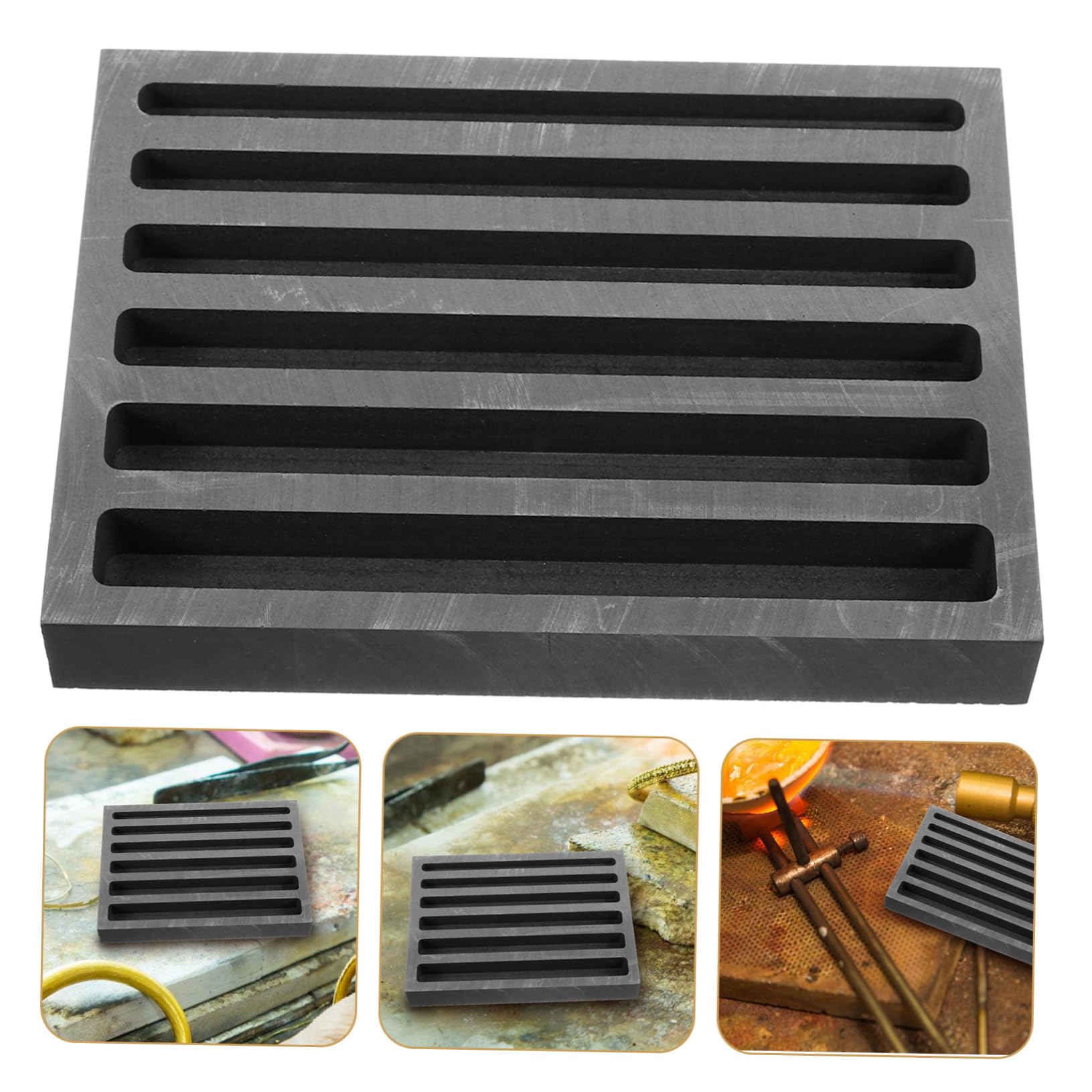 SHINEOFI 5piezas Molde De Reutilizable Para Fundición De Molde Para Lingotes Plata Herramienta De Fundición De Superior Para Experimentos De Metal Diseño y