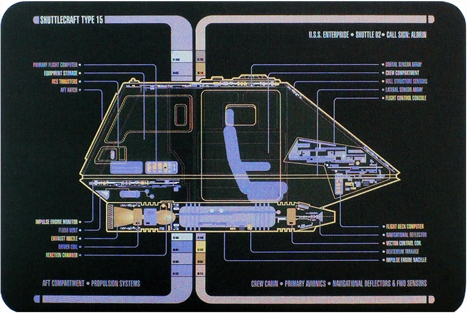 Star Trek Starships Replica Shuttlecraft Type 15 Aldrin NCC-1701-D 02 Plastic Model Spacecraft