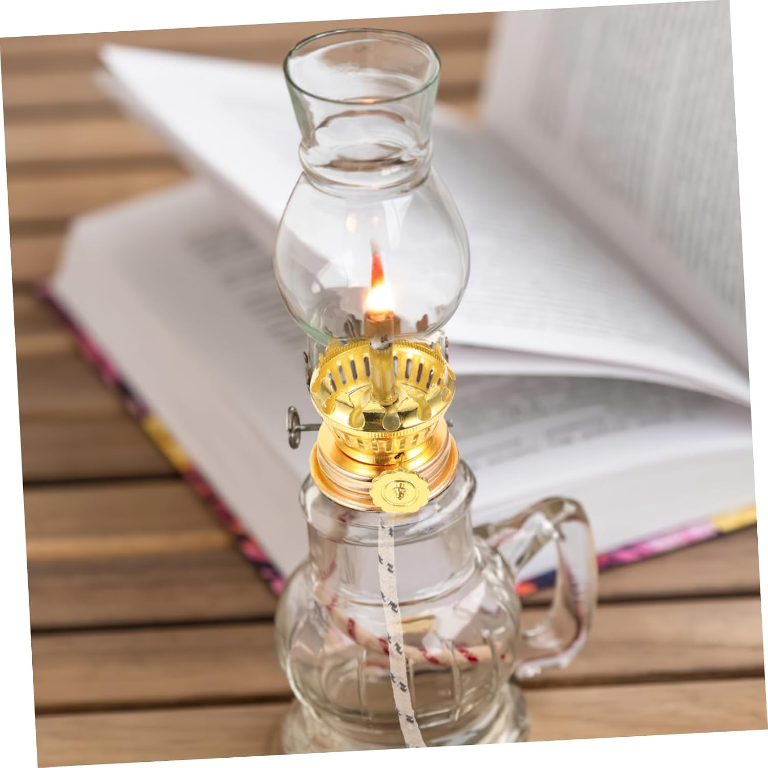 Cabilock Kerosene Lamp Wick Holder Replacement Wick Burner for Oil Lamp Oil Parts Long