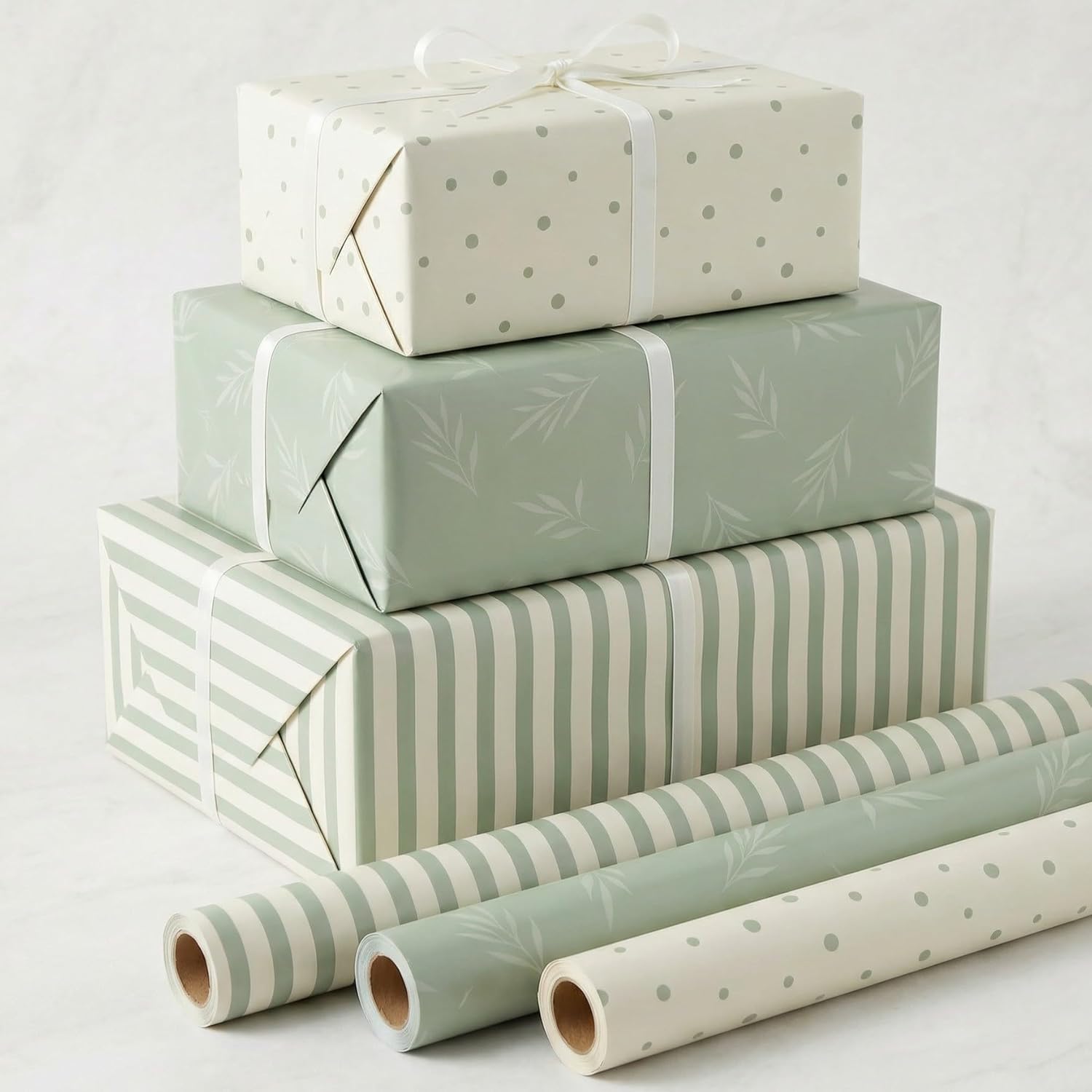 ZICOTO Beautiful Gift Wrapping Paper Rolls for All Occasions - Set of 3 Quality Rolls For Wedding, Birthday, Baby Shower & Christmas - Add a Touch of Magic to Every Gift You Wrap - 17 x 120 in