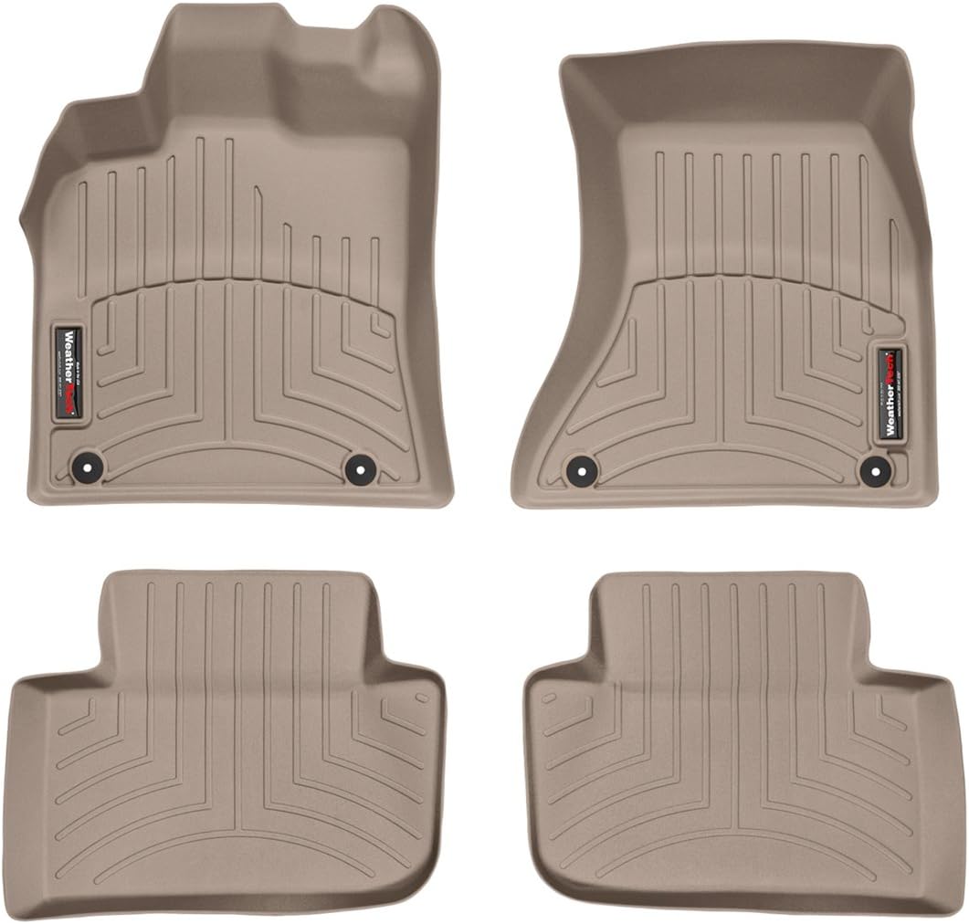 WeatherTech Custom Fit FloorLiners for Porsche® Macan - 1st & 2nd Row (44230-1-3), Black