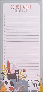 Karma, Large Magnetic Notepads, Notepads for Grocery List, Shopping List, To-Do List, Reminders, Strong Magnetic Back, Memo Notepad 100 Sheets Per Pad, Cute Colorful Designs - Cat