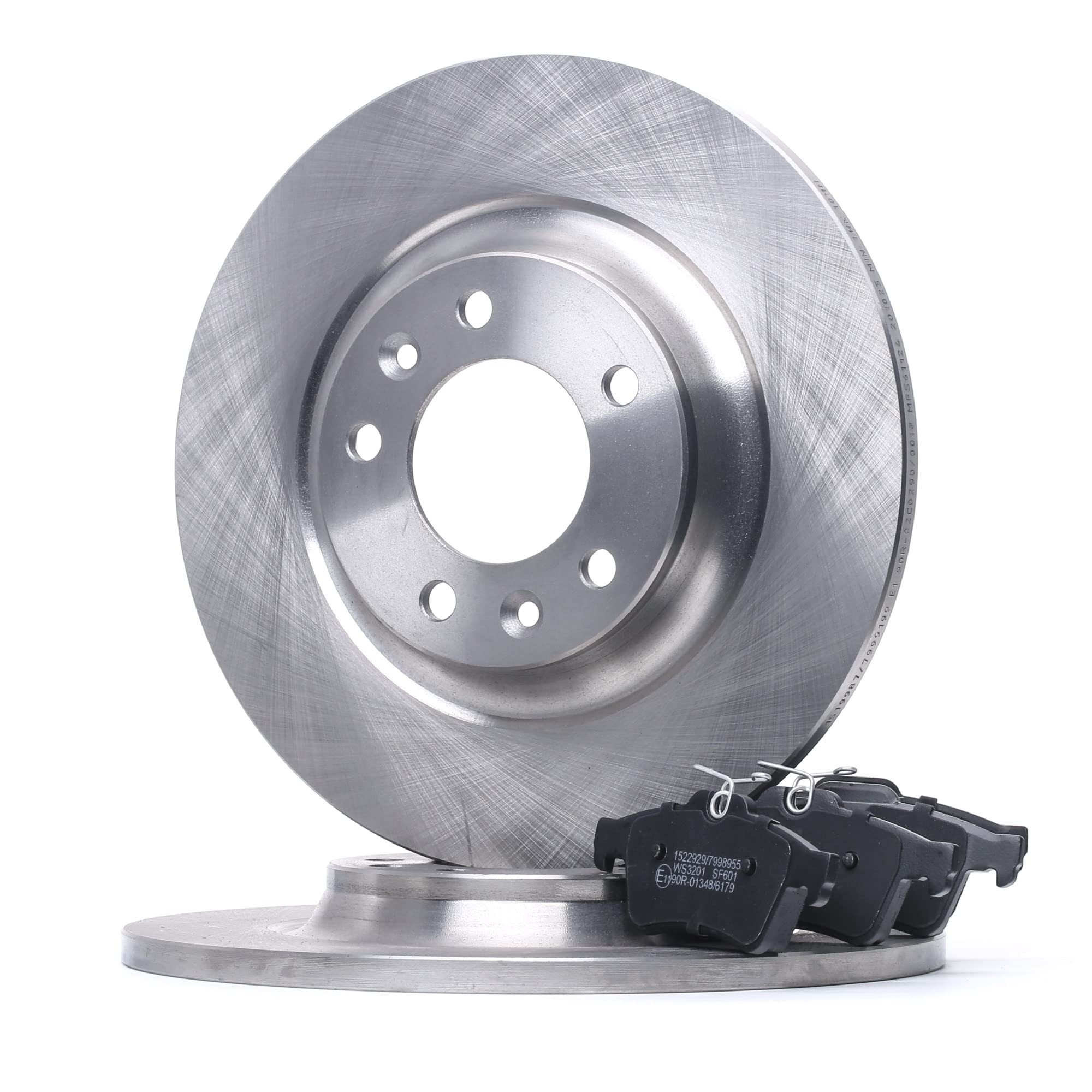 RIDEX 3405B1412 Juego para eje Kit de discos de freno y pastillas Trasero con muelle con chapa antichirrido Compatible con PEUGEOT 508 SW I 8E