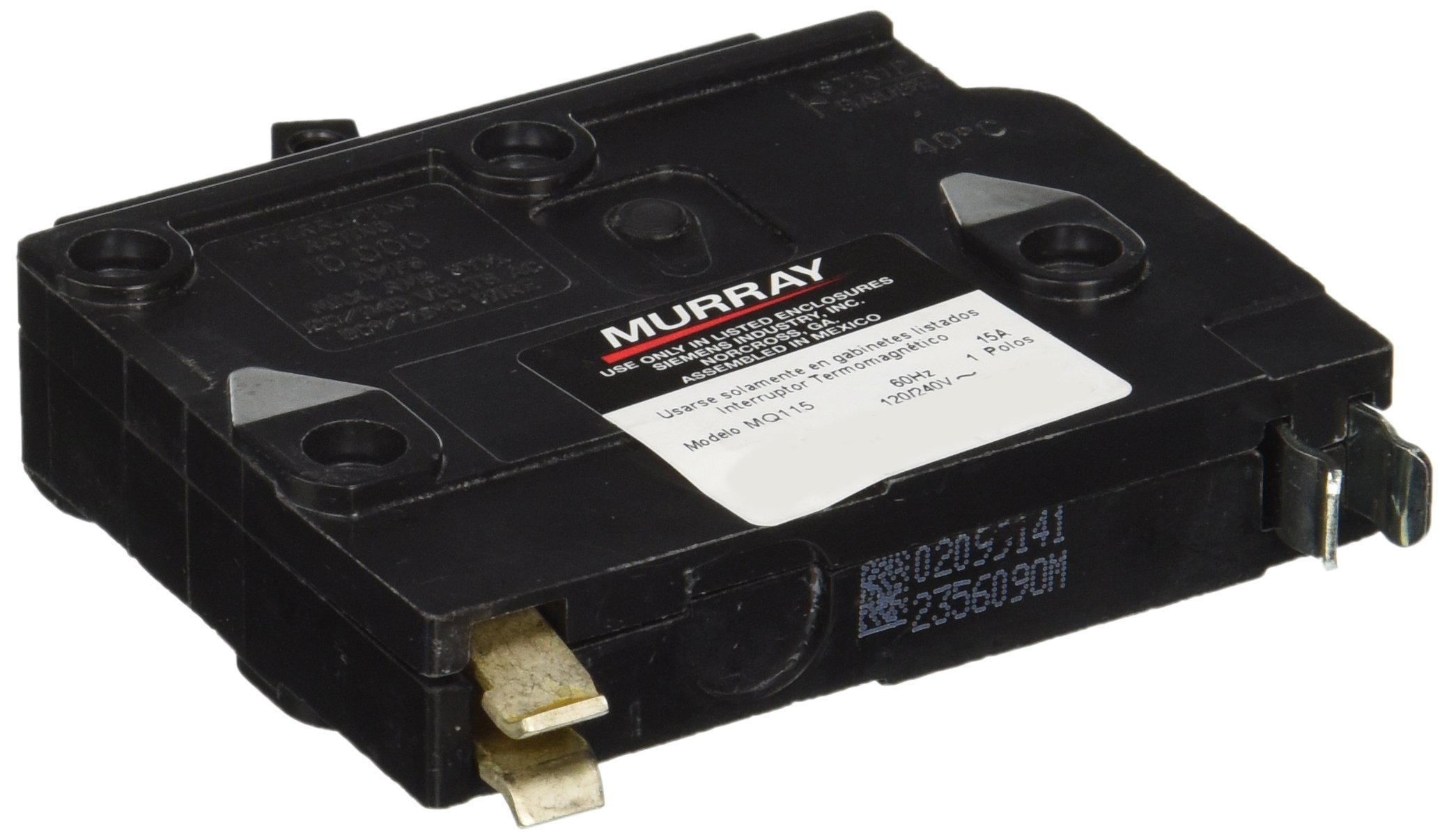 Murray MQ115 Type Msq Circuit Breaker, 120 Vac, 15 A, 1 P, 10 Ka