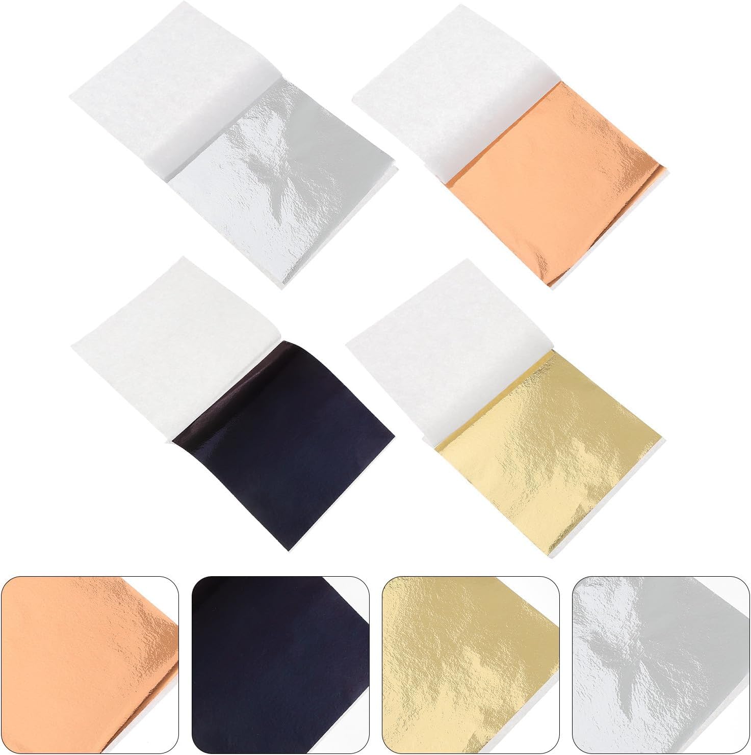 400 Sheets Imitation Gold Leaf 8cm X 8.5cm Foil Paper for Crafts