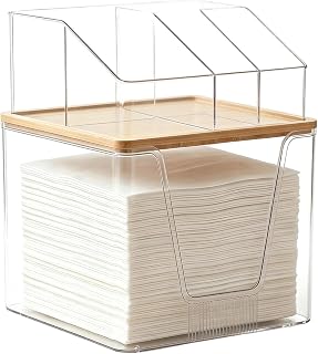 Pure Towel Holder 2 Layer Clear Acrylic Multifunction Box | Bathroom Bench Makeup Brush Organizer Sponges Worktop Bench Storage