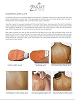 Vista 4 de Guantes exfoliantes marroquíes Kessa, paquete económico (2 piezas) negro- Guantes exfoliantes de microdermoabrasión, elimina la piel muerta