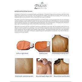 Moroccan Kessa Exfoliating Glove - Value Pack (2 piece) Black- Microdermabrasion exfoliating mitts, Removes unwanted dead skin, dirt and grime and Keratosis Pilaris. Great for spray tan removal.