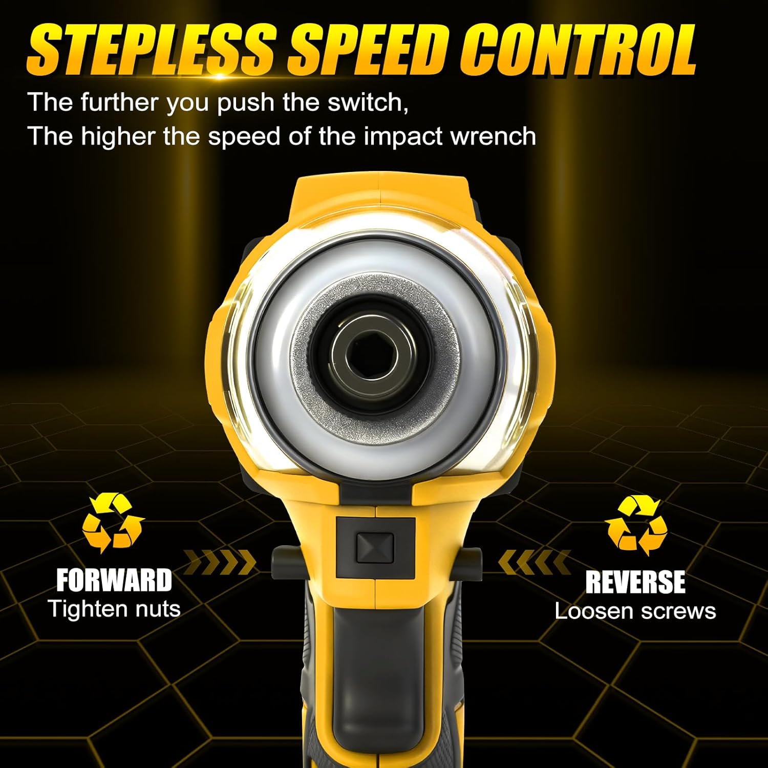 Cordless Impact Driver 1/4" for Dewalt 20V Max Battery (No Battery), 1800 In-lbs Brushless Impact Drill, 3100 RPM with LED Light for Home Installation, DIY Tools