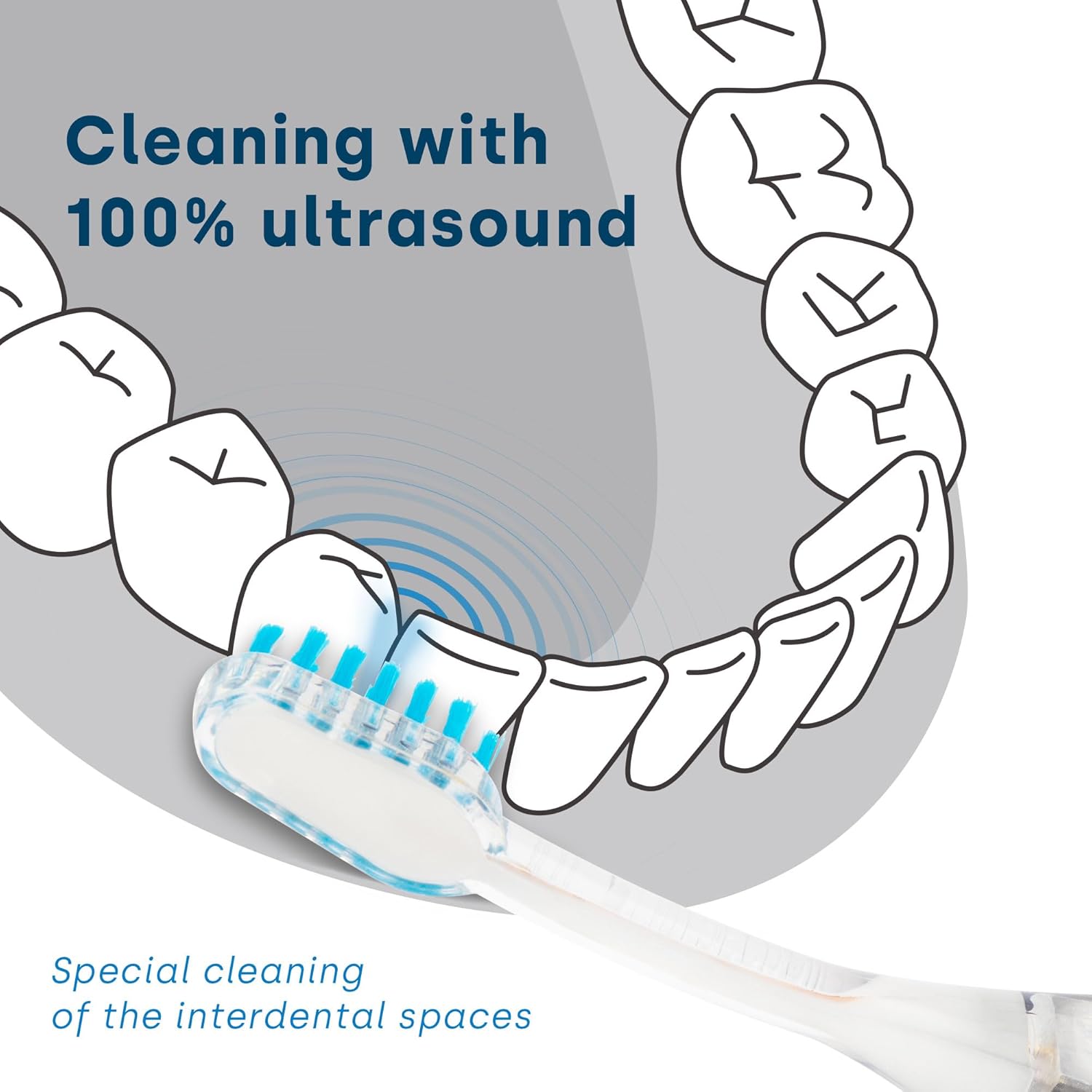 Emmi-dent Metallic/Professional 2-Pin Bristle-Head Attachments - Electric Toothbrush Replacement Heads. Cleans with Ultrasound Waves (Regular 4 Pack)