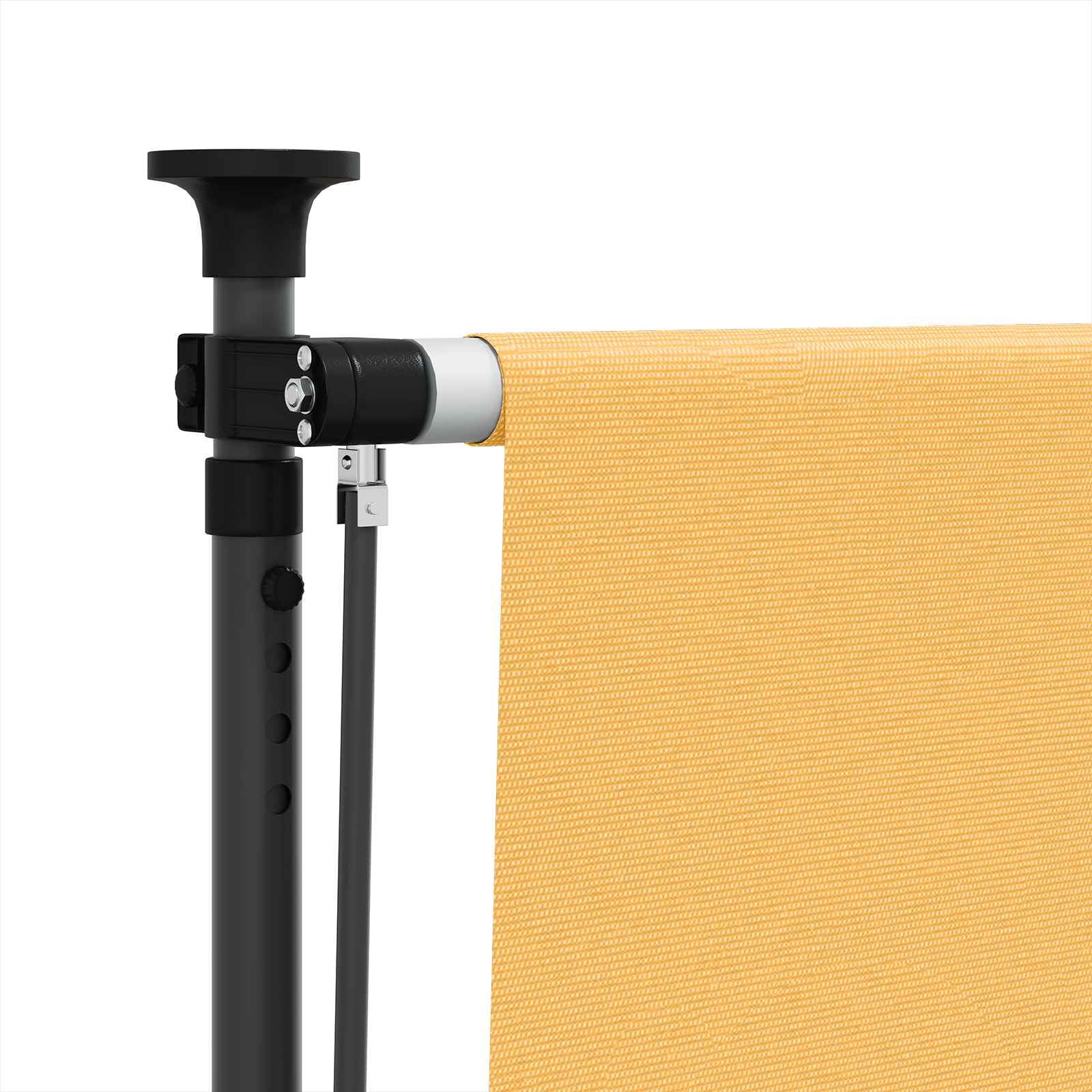 Estor exterior de color arena, 150 x 270 cm, protección solar, toldo lateral, resistente al agua, tela de poliéster, protección UV, resistente a la intemperie, sombreado ajustable, para