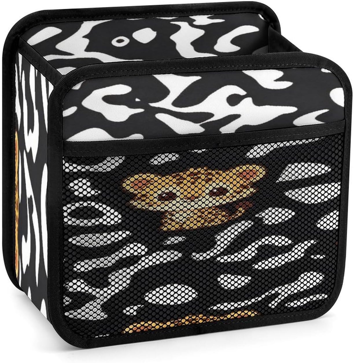 Cute Cheetah Car Seat Organizer with Storage Pockets