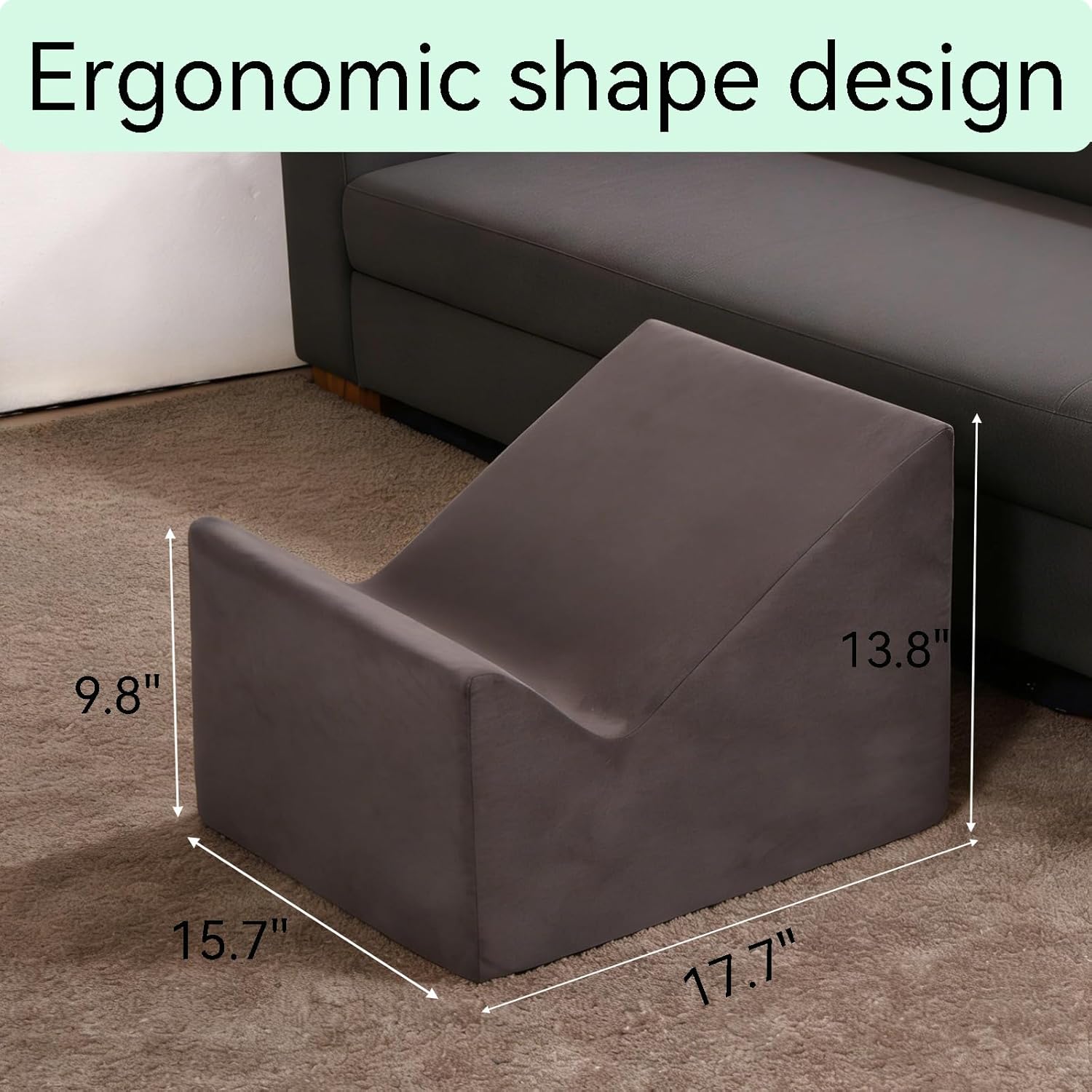 Version that Modern Pouf Ottoman,with Washable Cover.Relax Stool,Floor Poufs for Couch,Foot Rest for Under Desk at Work.for Living Room,Bedroom,Patio,Perfect to Rest Your Feet (Dark Grey)