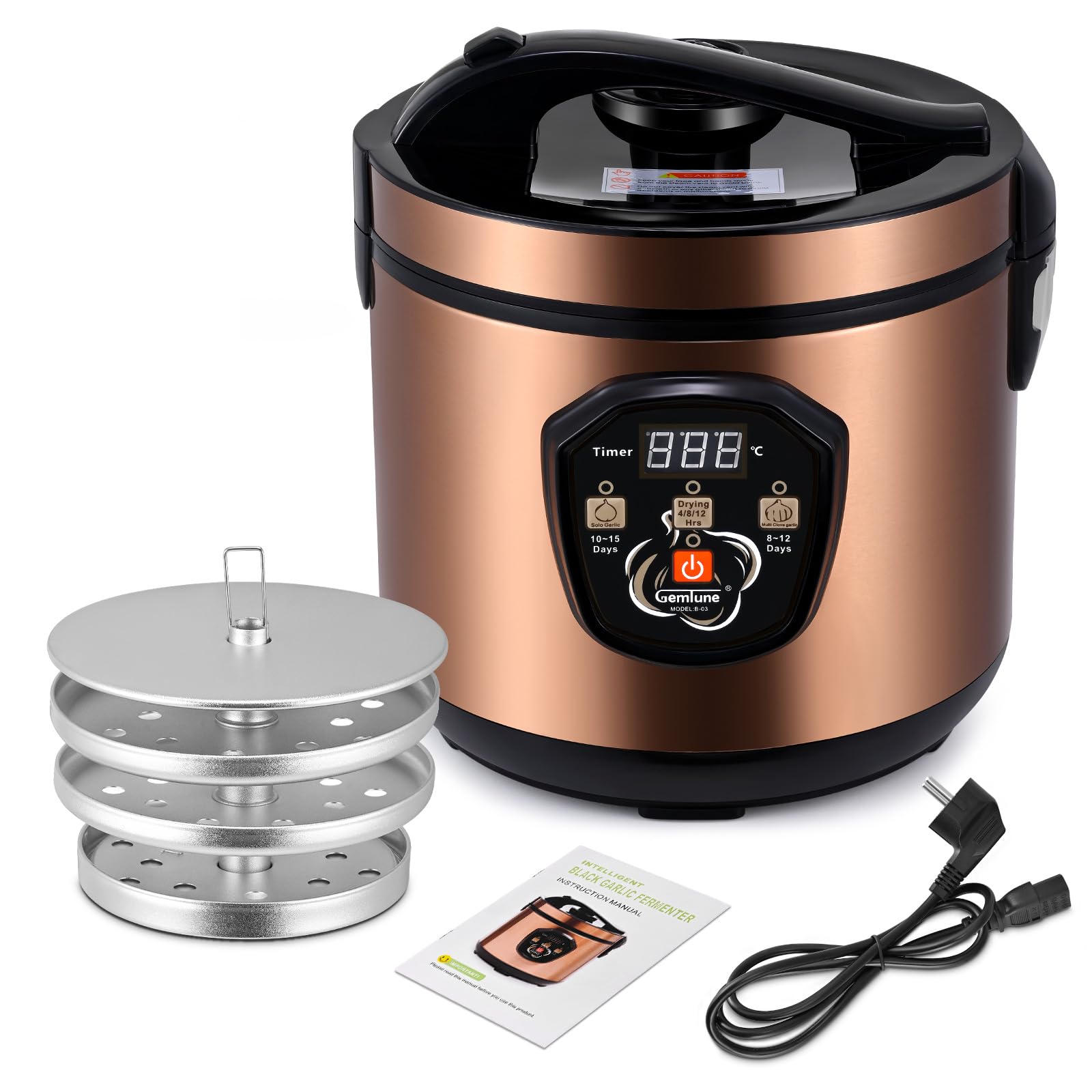 Schwarzer Knoblauch Fermenter 6L, Sunowl Joghurt Maschine, Automatische Intelligente Black Garlic Maker Schwarzer Knoblauch Fermentiert Fermentierter Knoblauch Maschine