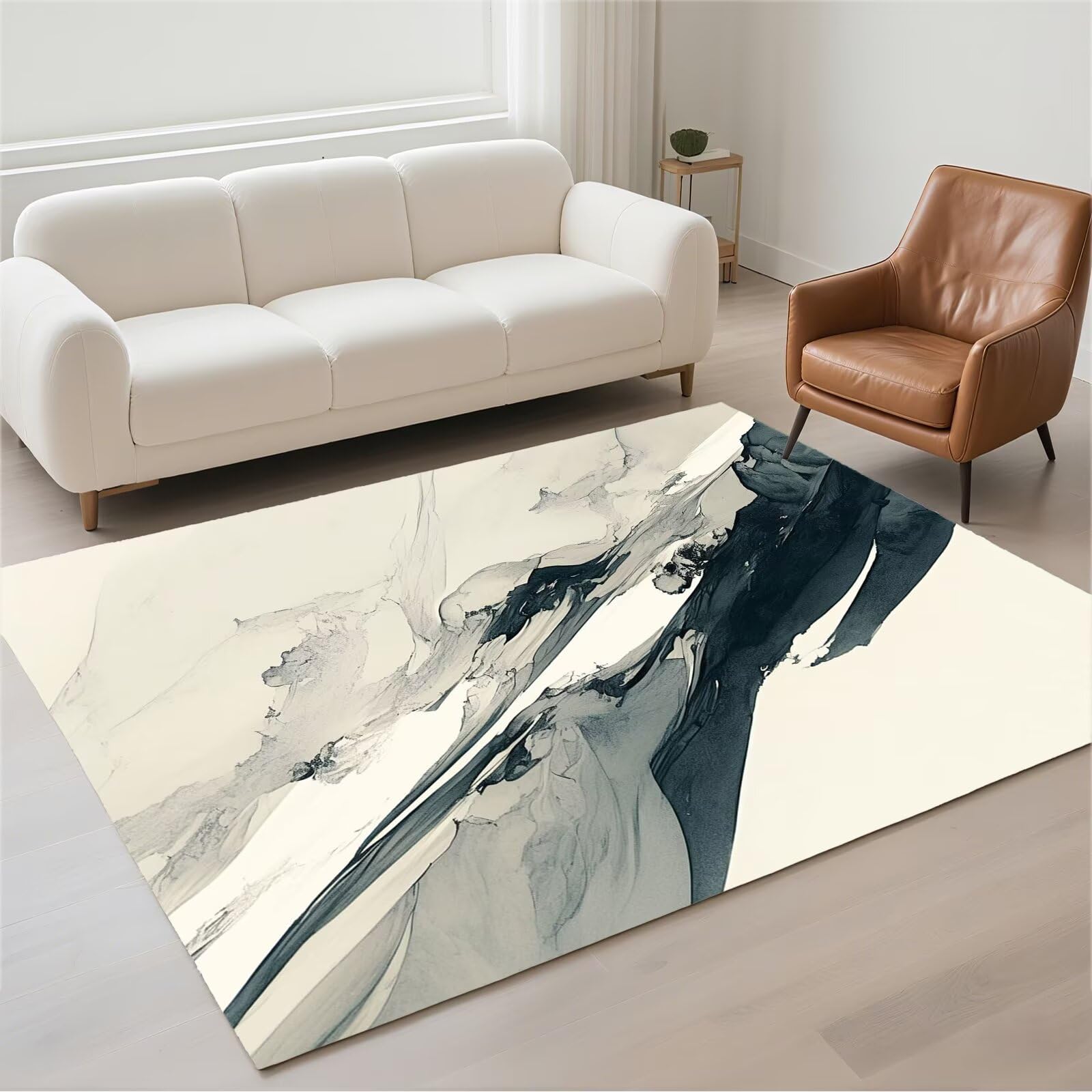 Tapis salon imperméable 60x90 petit tapis lavable en machine pour cuisine