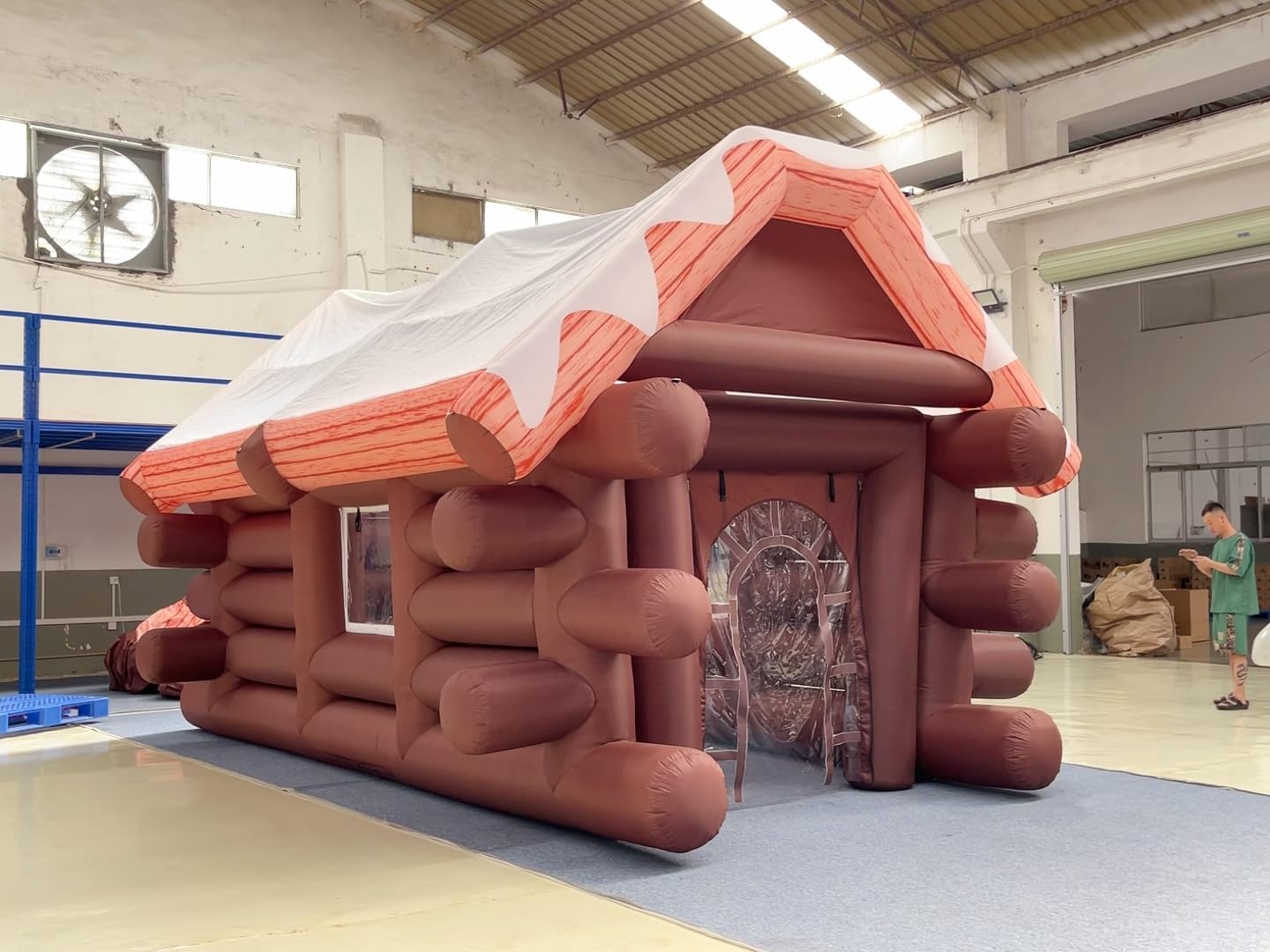 Inflatable Pub Bar Tent Wooden House (20x13.2x13.2ft) - Event Shelter - Party, Event, Camping