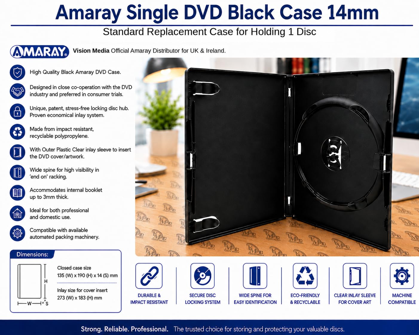 Amaray - Einzel DVD/CD/Blu Ray Hüllen 100 Stück