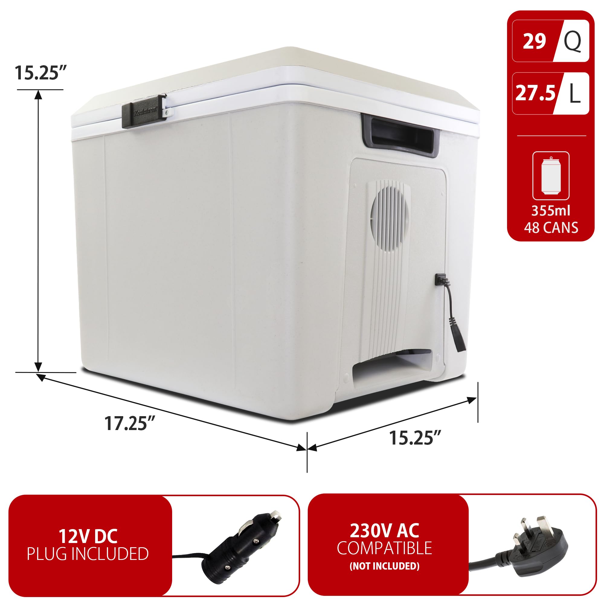 Igloo Ie27l Coolbox Electric Cooling Box, 27 Litres, Mini Fridge