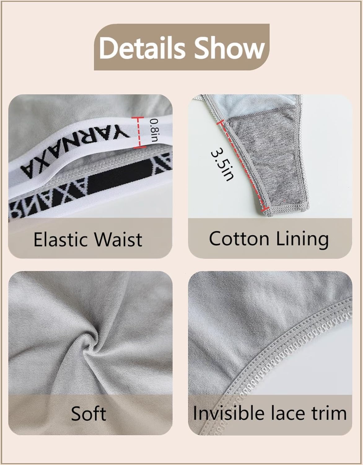 Women’s Seamless Thong Underwear 3 Pack – No Show, Low Rise, Soft Stretch Nylon, Breathable & Comfortable Fit - Image 4