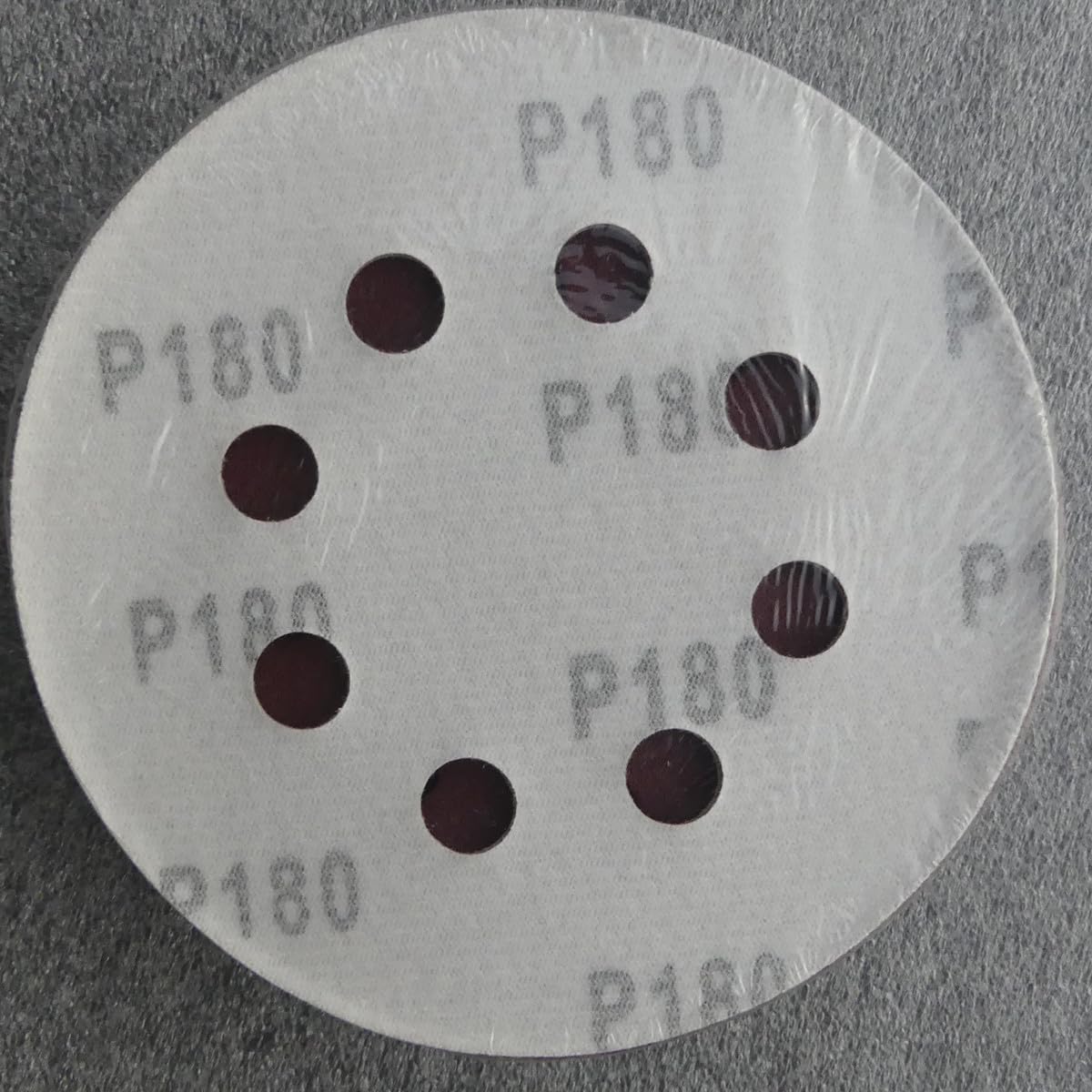 25 unidades de discos abrasivos de 125 mm de diámetro, con 8 orificios, grano P180, lijadora excéntrica, lijadora de cuello largo