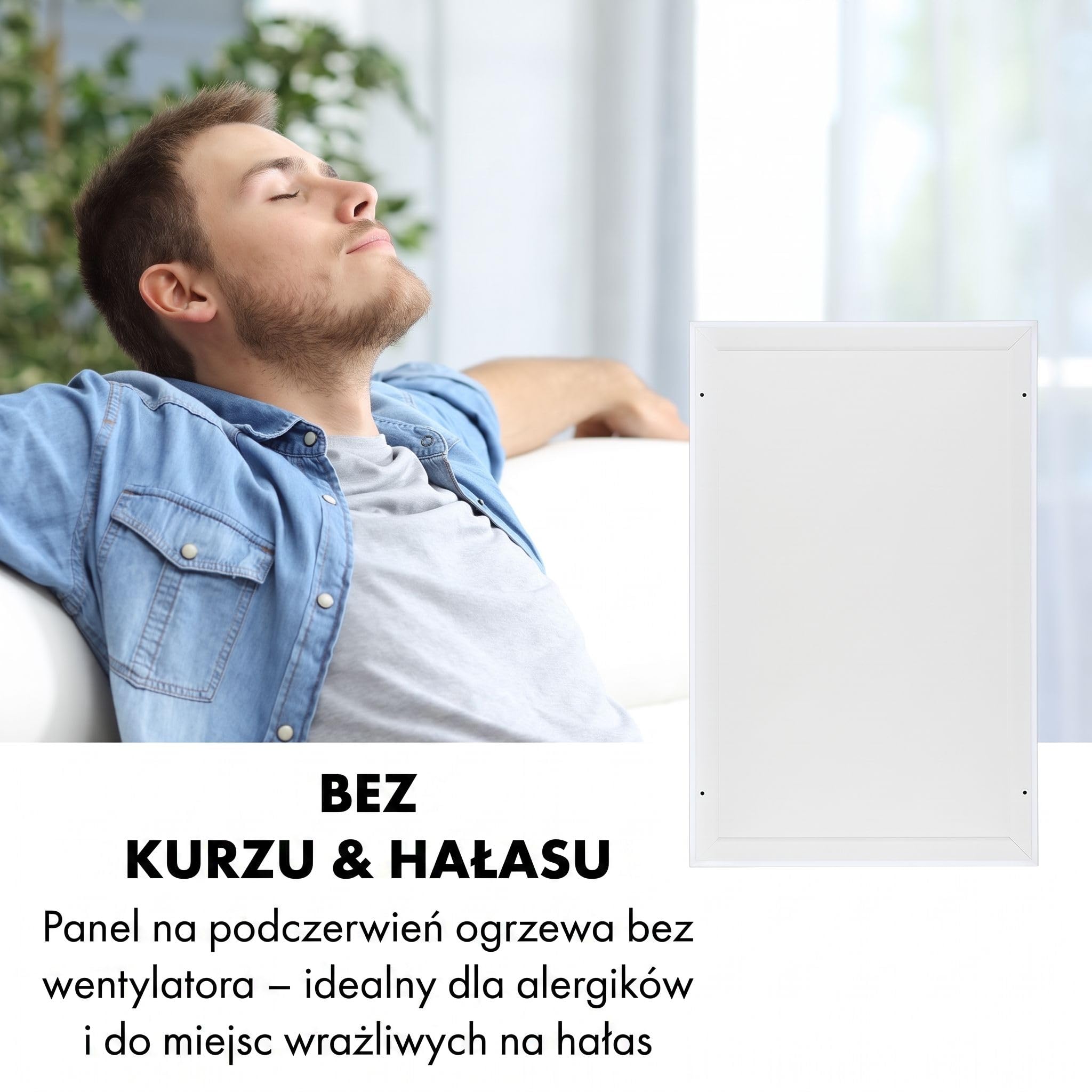 Klarstein Ogrzewanie na podczerwień, Ogrzewanie z termostatem, Grzejnik z wykrywaniem otwartego okna i pilotem, Bez CO2, do montażu sufitowego, IP52, 600 W