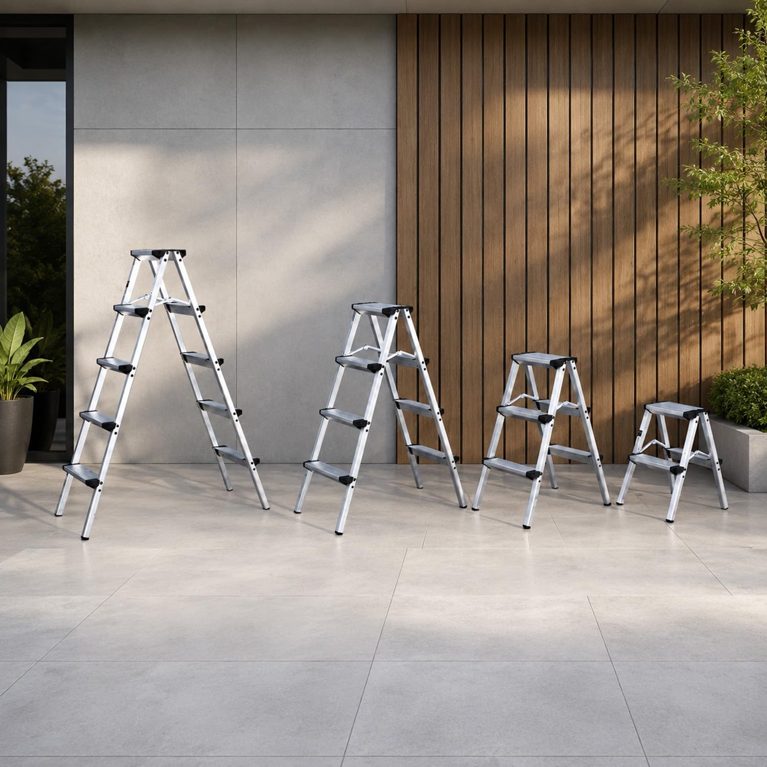 Step Marchepied Double Pliable en Aluminium 3 marches