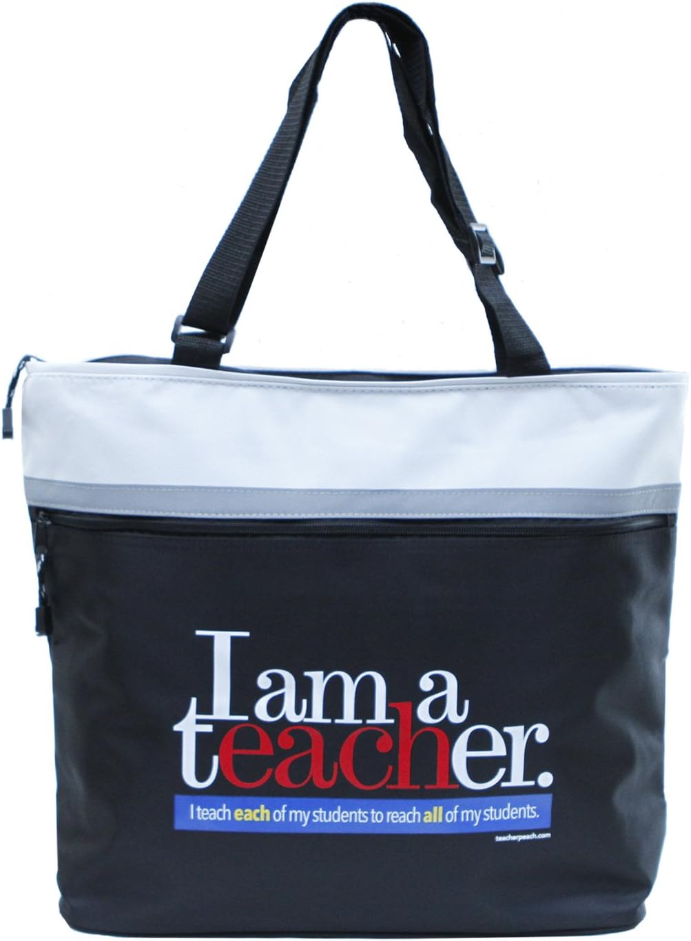 Teacher Peach Inspirational Teacher Tote Bag, Extra Large