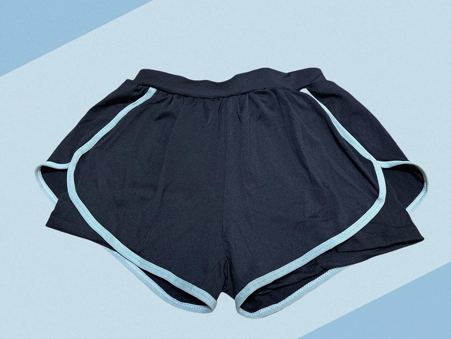 体型カバー 水着 ショートパンツ バイカラー