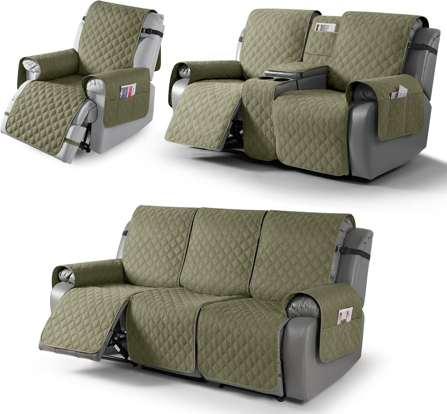 TAOCOCO 100% Waterproof Cover, Gray Green (1seater, 2seater & Console, 3seater)