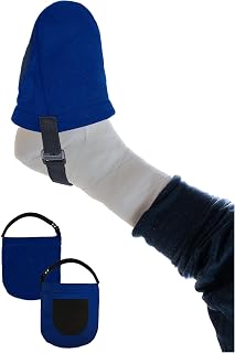 Generic 1 Pack Protective Foot Cast Socks Toe Covers Soft Warm Cast Toe Protector Cast Sock Toe Cover for Men and Women, Adjustable Cast Socks for Leg, Foot and Ankle, Socks for Casts Adults (Blue)