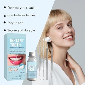 Den/tal Repair Kit,Temporary Tooth Filling Kit,False Teeth for Temporary Tooth Filler,Moldable False Teeth for Fixing,Tooth Filling Repair Kit for Fixing Broken,Teeth Repair & Replacement Kit