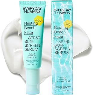 Sponsored Ad - Everyday Humans Resting Beach Face SPF 30 Daily Sunscreen Serum + Moisturizer | For Dry, Normal, Combinatio...
