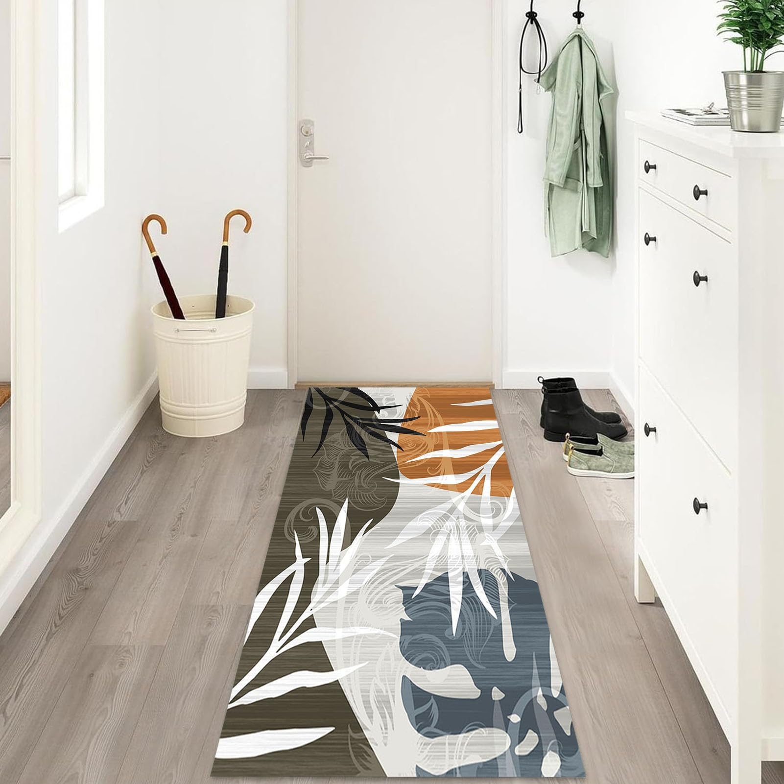 Tappeto d'ingresso resistente, lavabile, per corridoio, cucina, soggiorno, cattura sporco e assorbe l'acqua