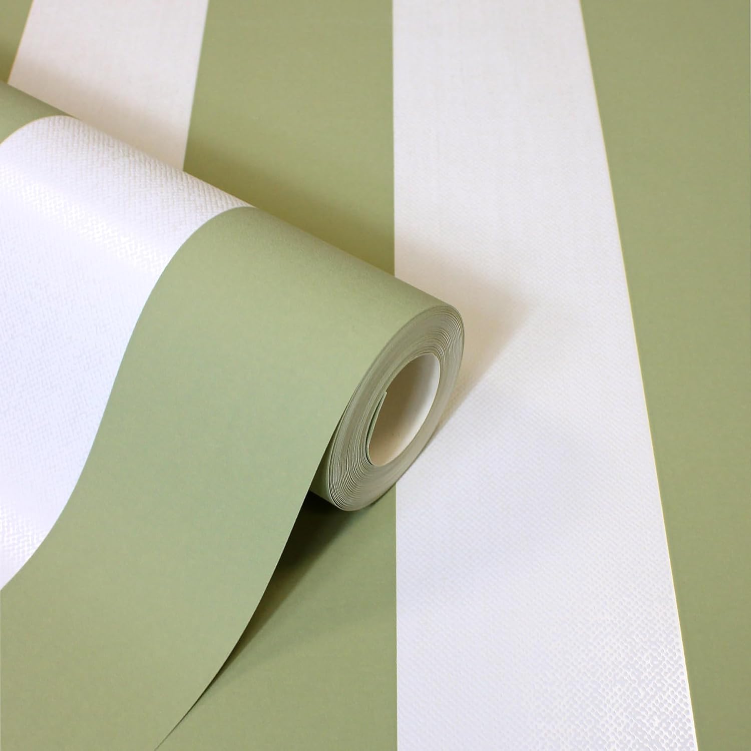 Fine Decor Juliette Stripe Wallpaper Sage FD43459