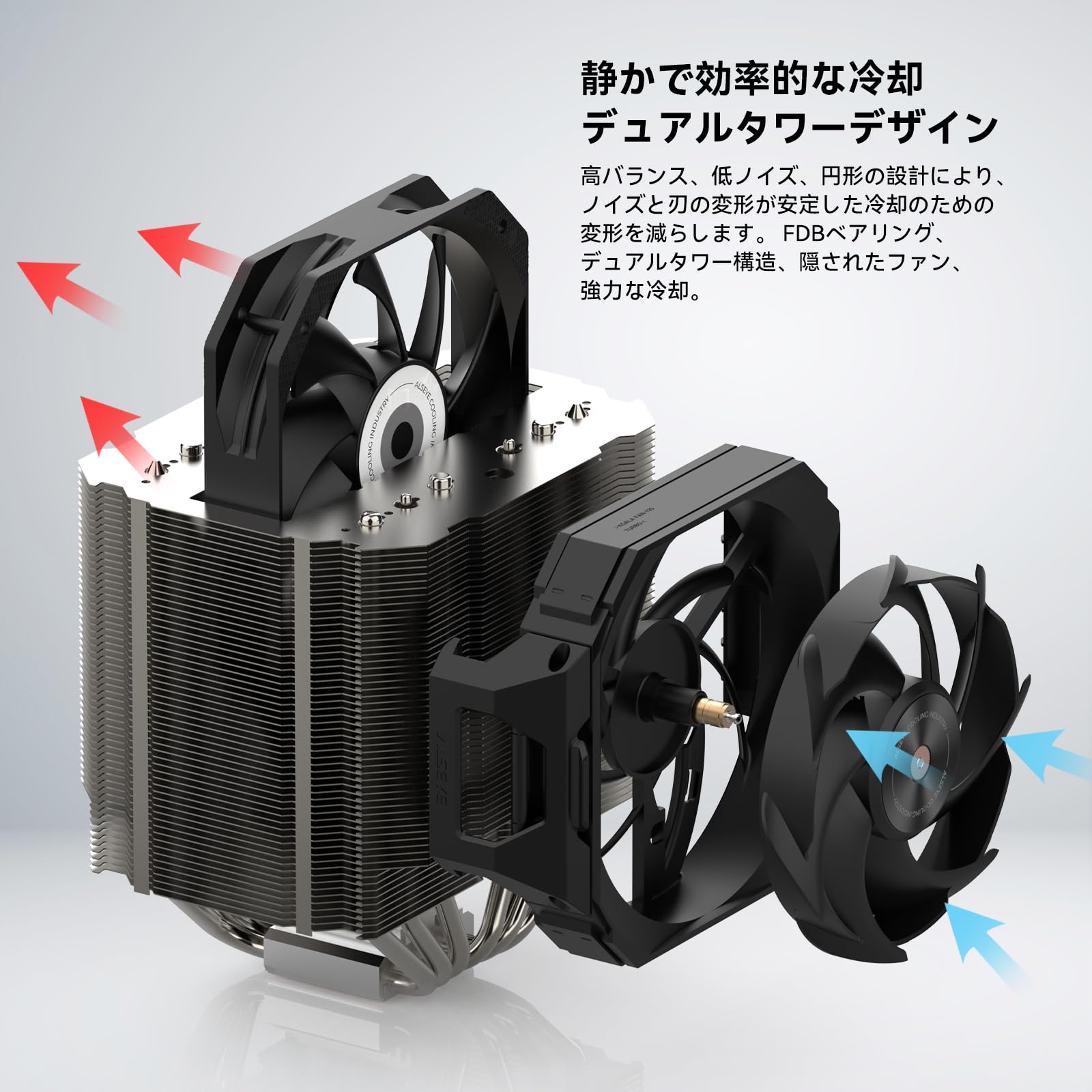 Amazon.co.jp: ALSEYE i600 Pro CPU クーラー、温度表示機能付き 2.83