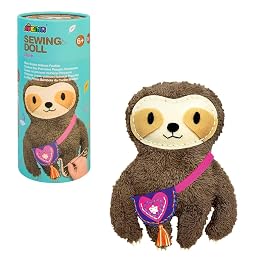 Avenir Sewing Kit for Kids Beginners My First Learn to Sew Craft, Plush Animal Ages 6-12, Safe & Easy, Birthday Gift for Boys Girls