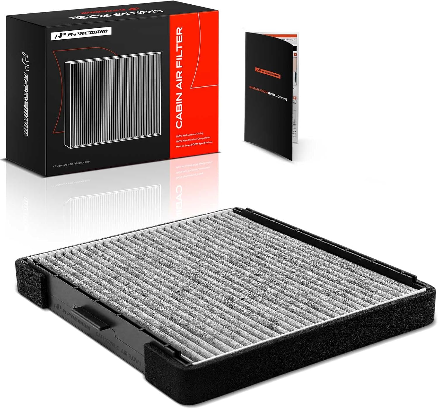 A-Premium Cabin Air Filter with Activated Carbon Compatible with Hyundai Elantra 2001-2006, Entourage 2007-2010, Tiburon 2003-2008 & Kia Sedona 2006-2010