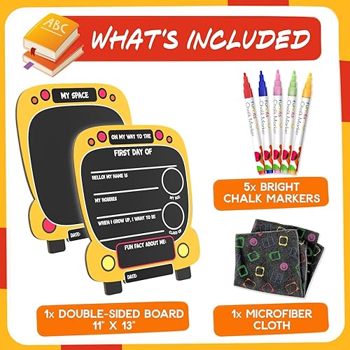 Miniatura 4 de Pizarra para niños (autobús, 11 x 13 pulgadas) + 5 marcadores de tiza  Tabla de dibujo para niños, pizarra para niños  para niños pequeños que aman