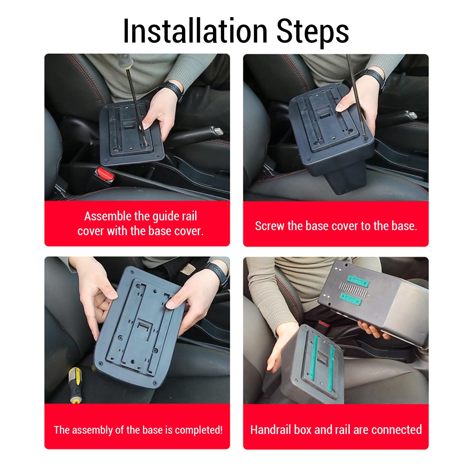 Universal Car Carsire Box Center Console Podłokietnik z 6 Portów ładowania USB Podwójnie Warstwy Car REPOLE Organizator SUV Truck Car (czerwony)