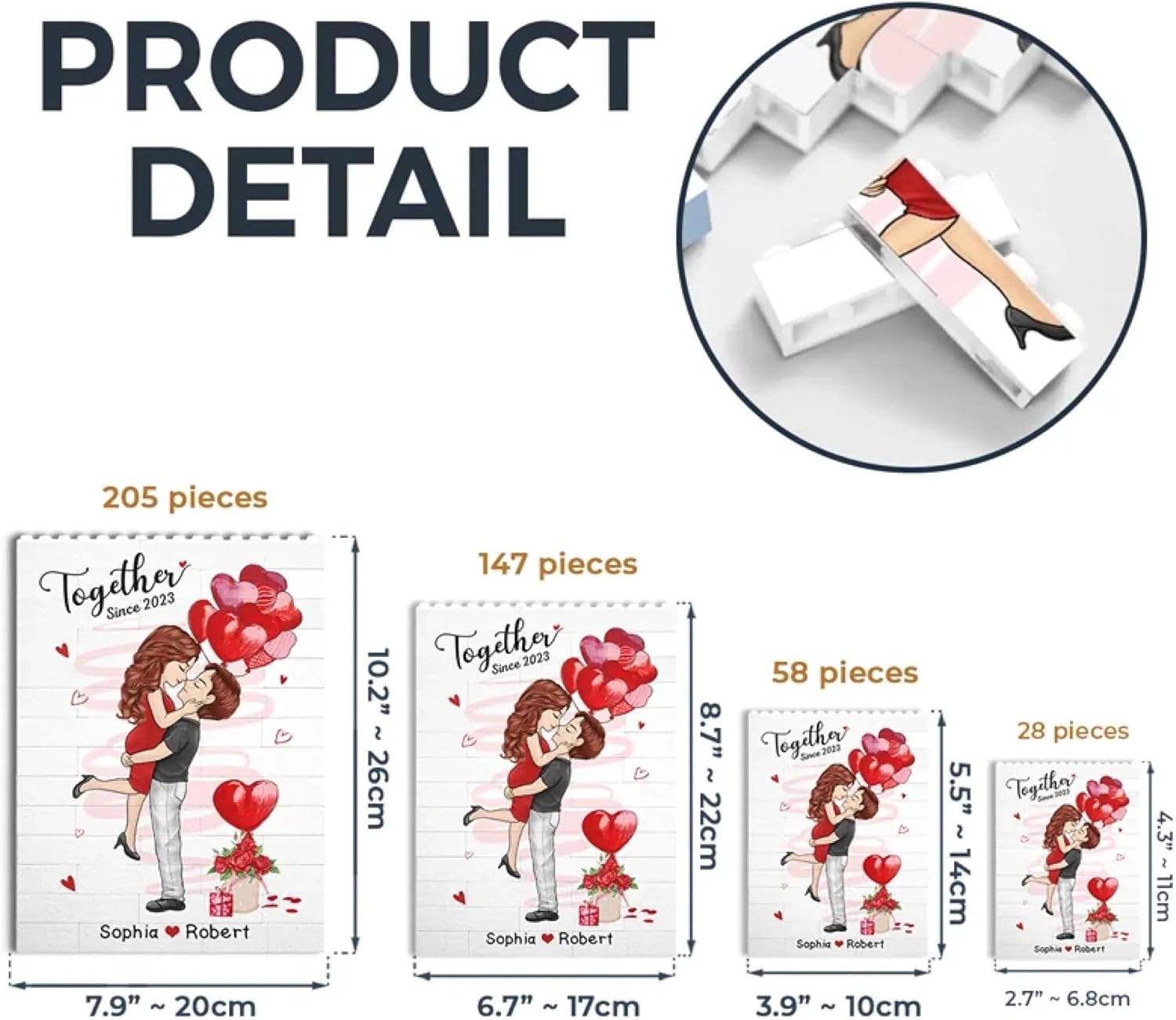 Pawfect House Custom Vertical Rectangle Shaped Building Brick Blocks, Personalized Anniversary Wedding Gifts for Husband and Wife, Him and Her, I Love You Forever, Couples Gifts, Valentine Decor