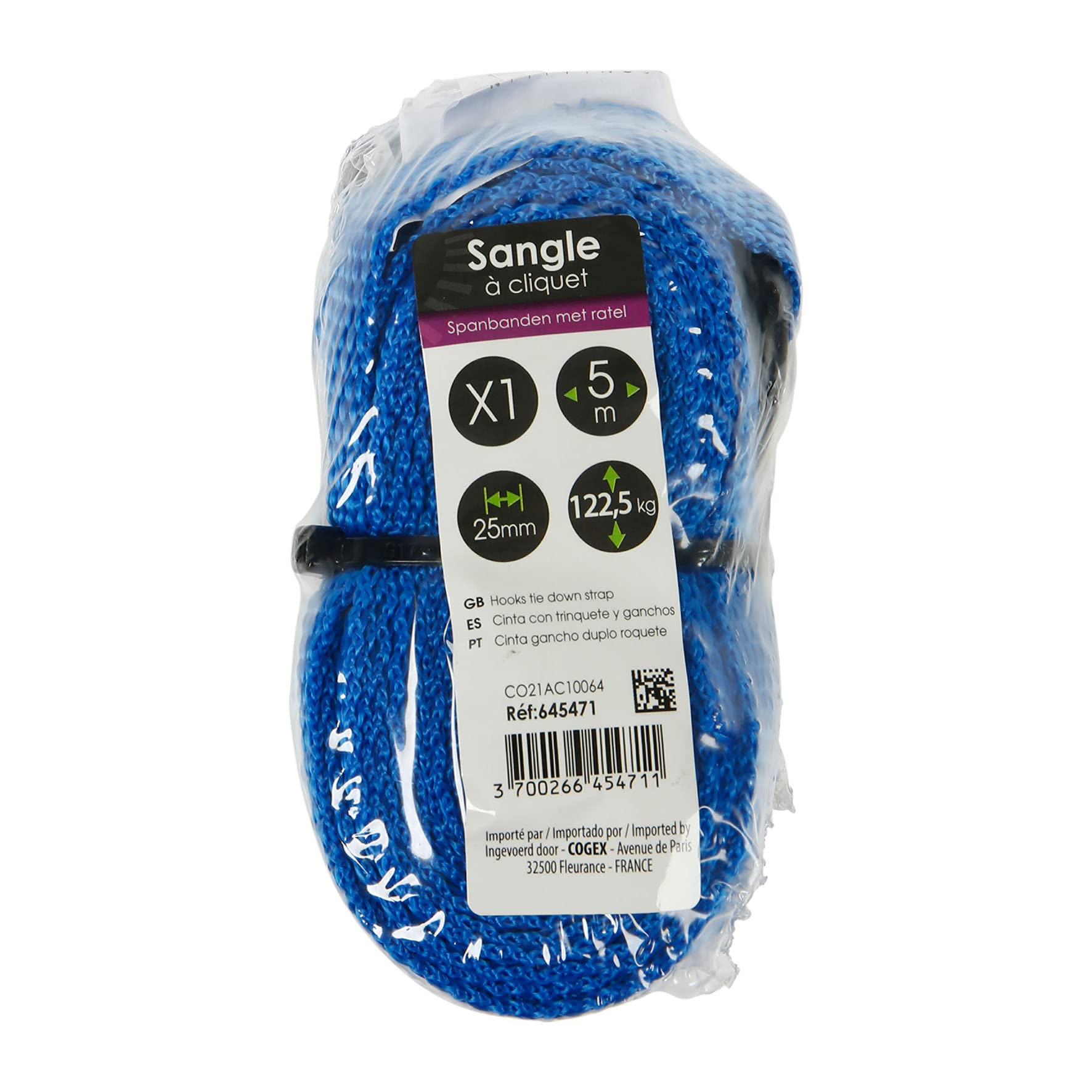 Turbocar T-645471 Anchor Strap with Ratchet, Multicolor