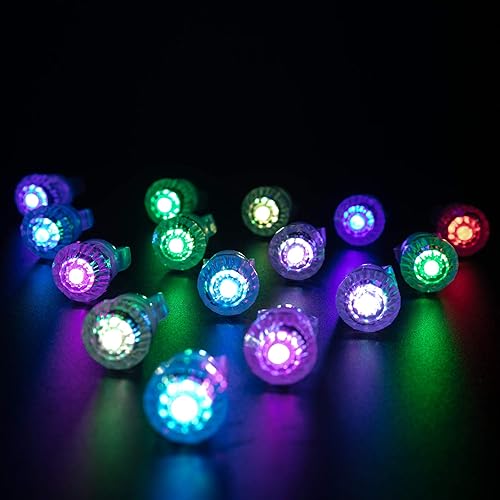 Miniatura 2 de Paquete de 60 anillos brillantes  Anillos de diamante con luz LED que brillan en la oscuridad  Paquete de fiesta de cumpleaños