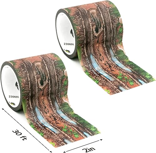 Miniatura 64 de Cinta negra de 30 x 4 pulgadas, cinta negra de auto ideal para niños, rollo de pegatinas para sets de carros y trenes, se pega al piso y las Asfalto