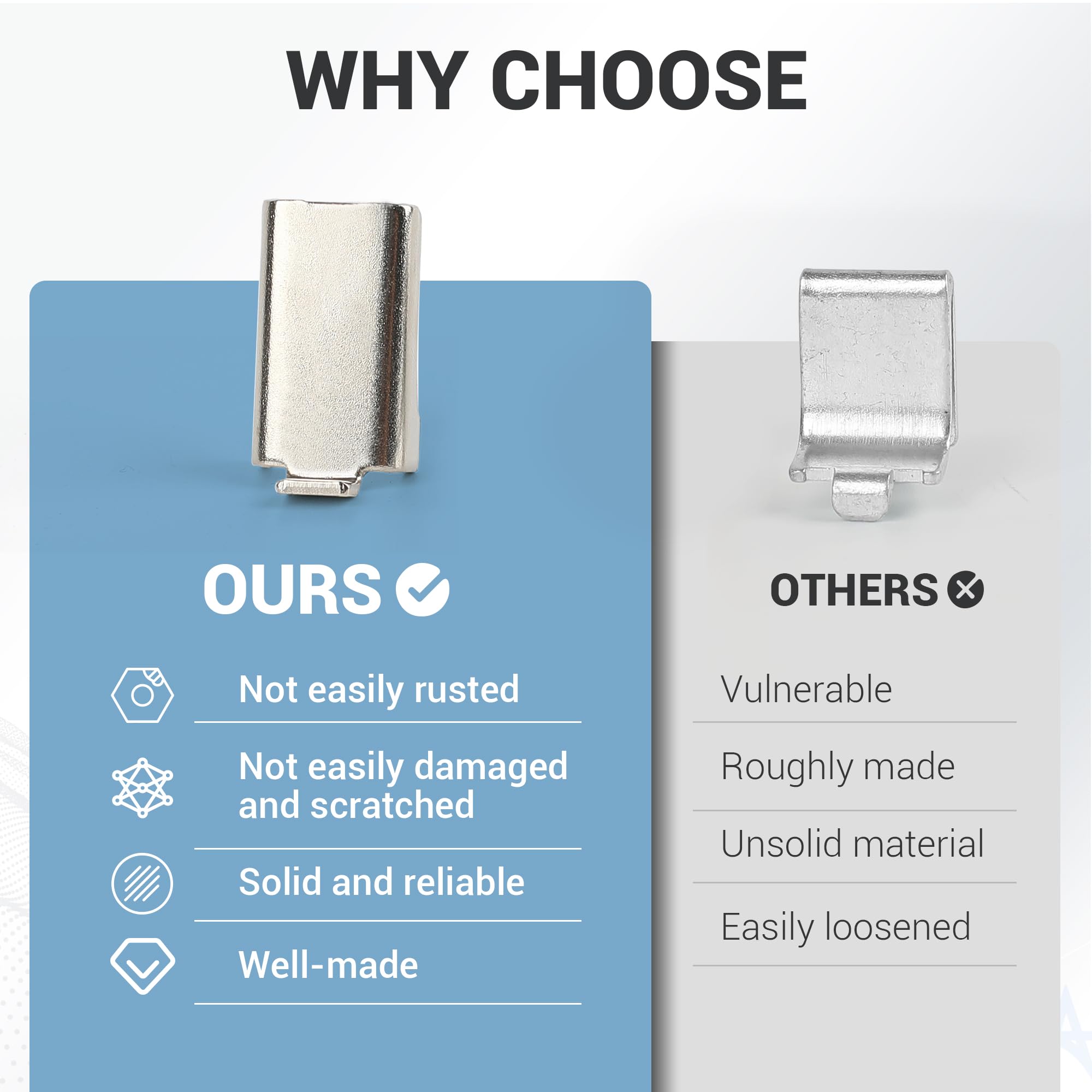Metal Shelf Clips - Stabilize Your Shelves -3