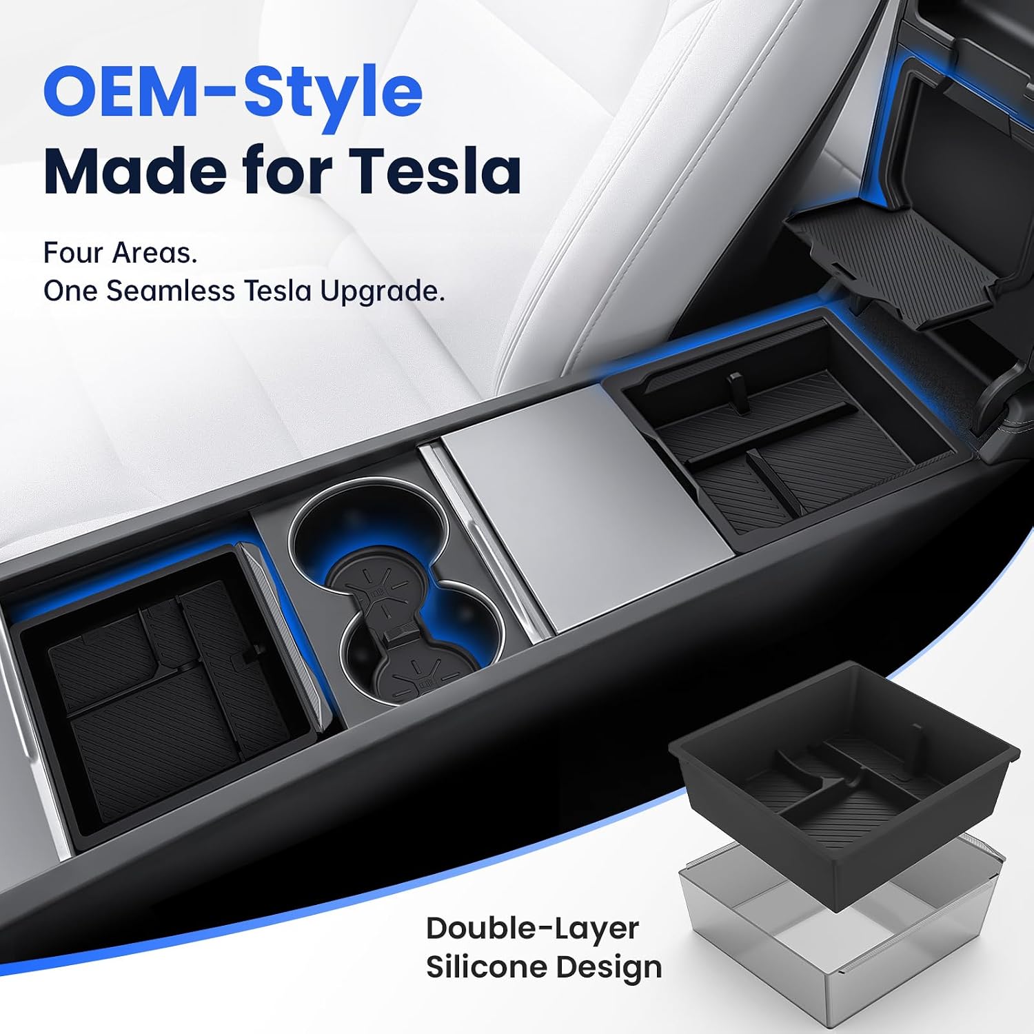 Tesla Model Y 8PCS Accessories Console Organizer 2025-2026 Juniper