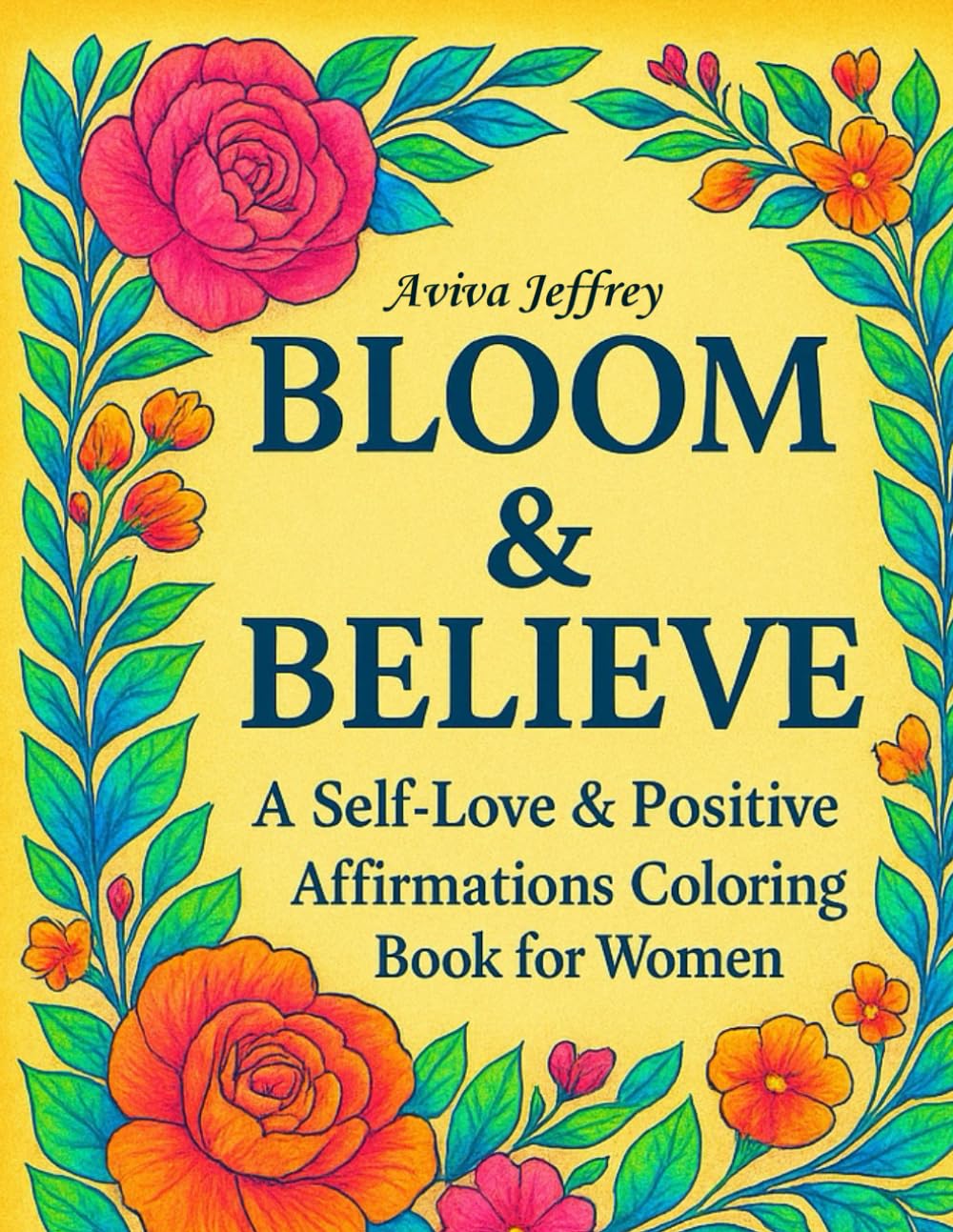 Bloom & Believe: A Self-Love & Positive Affirmations Coloring Book for Women - Inspirational and Motivational Coloring Pages