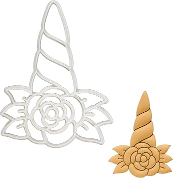 Unicorn Floral Horn cookie cutter, 1 piece - Bakerlogy